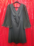 Vintage 70 Black Angel Sleeve Dress