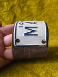 Unforgiven Upcycled Mark License Plate Cuff