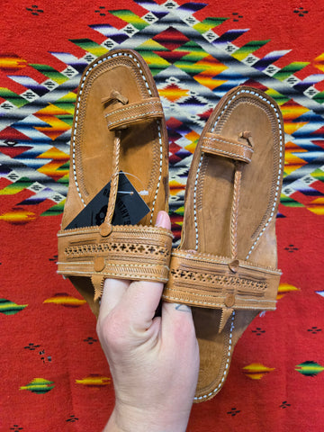 Vintage Leather Toe Loop Sandal