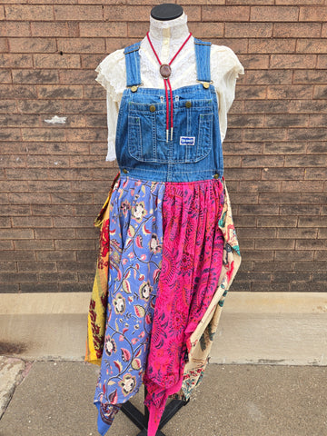 Unforgiven Size LG Overall Scarf Dress