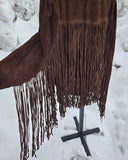 Vintage 50s Brown Leather Fringe Jacket