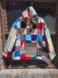 Unforgiven Upcycle 70's Polyester Scrap Quilt Hoodie