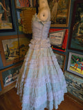 Vintage 50s Blue tulle cupcake prom dress