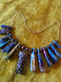 Unforgiven Blue Oxidized stone Tiki Necklace