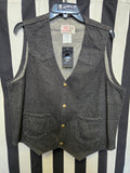 Vintage 70s Black Denim Western Vest