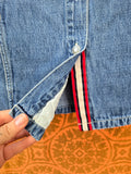 Unforgiven Upcycled Cardinal Fringe Denim Jacket