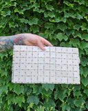 Vintage 30's White Celluloid Tile Handbag Clutch