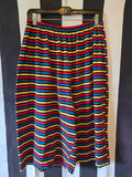 Odd Betties 80s Black Primary Color Striped Shorts