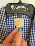 Unforgiven Upcycled Rose Navy Gingham Western