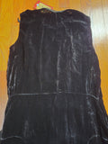 Antique 20's Black Velvet Fringe Flapper Dress
