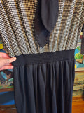 Vintage 80s Black & White Houndstooth Jumpsuit