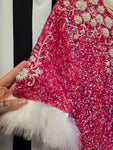 Vintage Gene Shelly Inspired Pink Sequin Dress