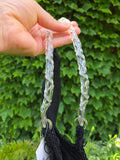 Vintage 40's Black Knit Bag Twisted Lucite Handle
