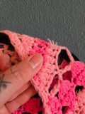 Vintage Pink Crochet Shawl