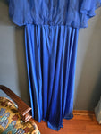 Vintage Royal Blue Lace Collar Dress