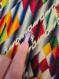 Vintage Red Wool Serape Mexican Blanket
