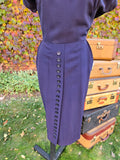 Vintage 40s Navy Button Up Dress and Jacket