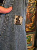 Vintage 90 Denim Noah's Arch Themed Jumper Dress