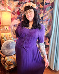 3X Vintage 90s deep purple dress with vest