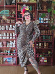 Vintage Leopard Print Maxi Dress