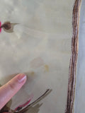 Vintage 60s white pink & yellow floral square silk scarf