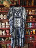 Vintage Blue and White Indian Kaftan