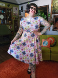 Gently Used Tatyana Pink and Yellow Daisy Dress
