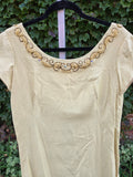 Vintage 60s Yellow Formal Pencil Dress