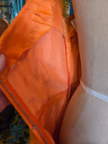 Vintage 60 Orange Fornmal Dress Sheer Cape