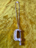 Unforgiven Vintage Hardware C Clamp Necklace