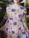 Gently Used Tatyana Pink and Yellow Daisy Dress