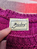 Vintage 80's Magenta Knit Sweater