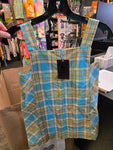 Vintage 60s Blue and green tank