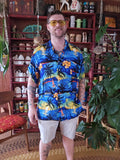 Vintage Y2K Blue and Orange Bahamas Shirt