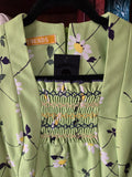 Vintage 60s Lime Green Daisy Top with Pockets