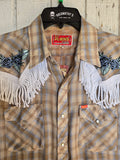Unforgiven Upcycled Rose Brown Plaid Western