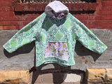 Unforgiven Upcycle Terry Cloth & Felt Blanket Hoodie