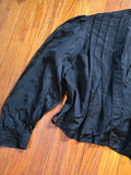 Antique 1900's Victorian Pleated Black Jacket