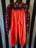 Odd Betties Vintage 80s Neon Orange Clown Suit