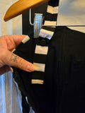 Handmade Black and White Stripe Two Piece Set