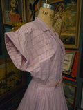 Vintage 50s Fit and Flare Lilac Purple Shirt Dress