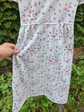 Vintage 60s White with Red Roses Mini Dress