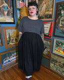 Vintage 90s Black and White Striped Tshirt Maxi Dress