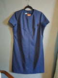 Vintage Volup Navy Polyester shift dress
