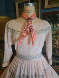 Vintage 1960's Pink and Silver Patio Dress Set