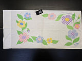 Vintage Checkered Flower Pillowcase