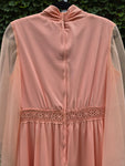Vintage 70s Orange Angel Sleeve Maxi Dress