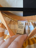 Vintage 80 Yellow and White Striped Crop Top Blouse
