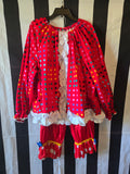 Odd Betties Vintage Red Polka Dot & Ruffle Clown Set