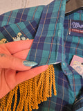 Unforgiven Upcycled Cactus Green Plaid Western